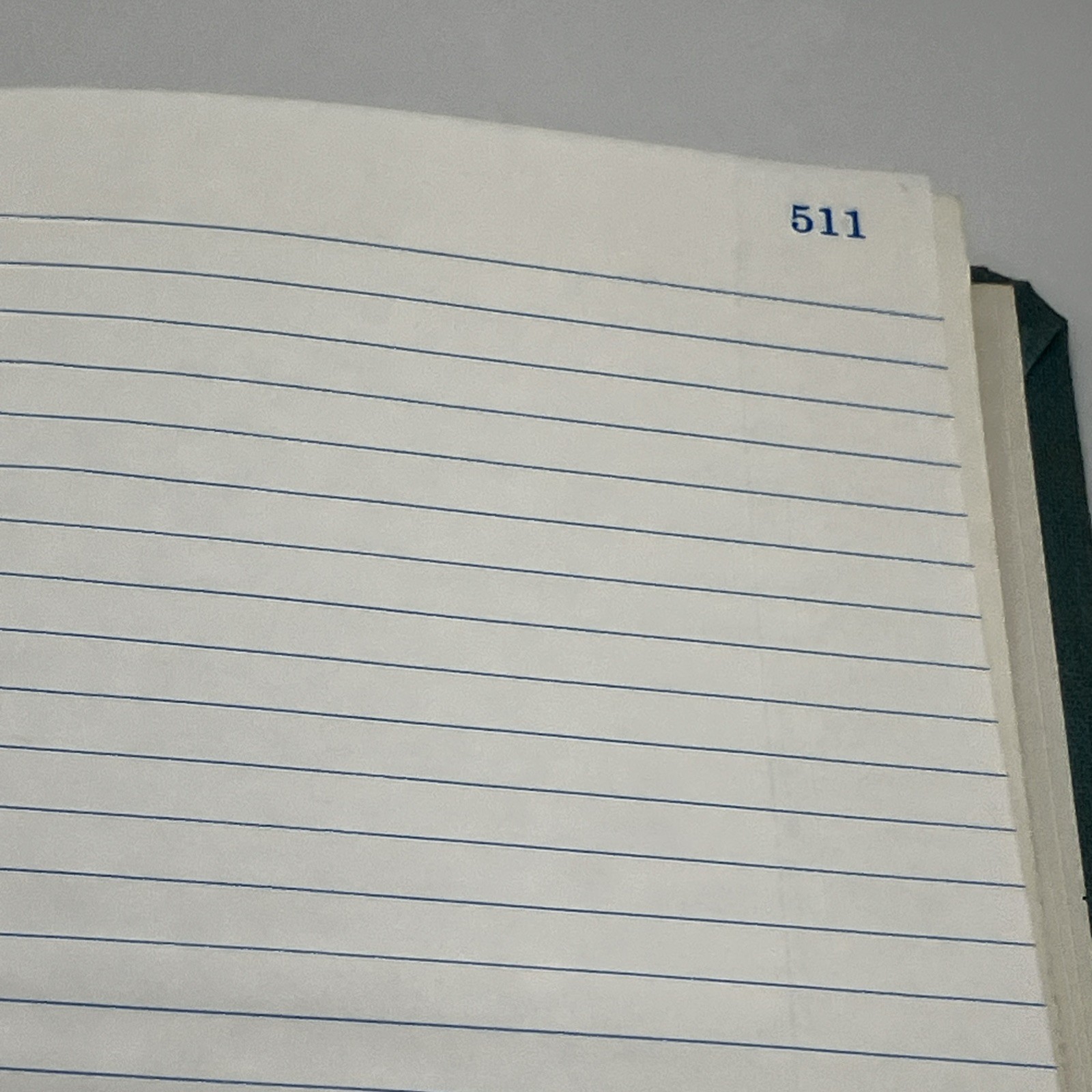 500 Page Journal Green Fabric Cover Boorum & Pease 66-500-R Record 12″ x 7″