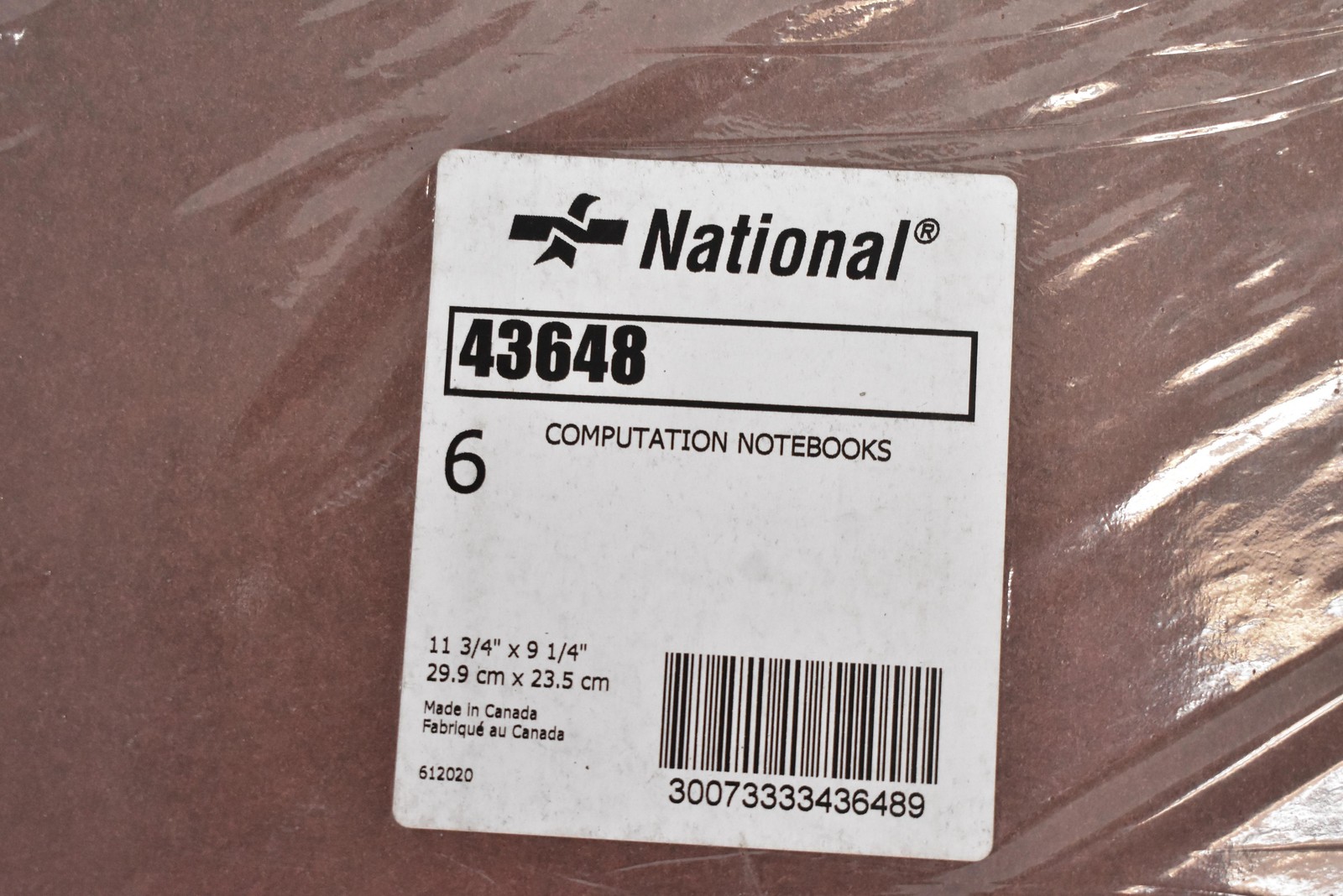 National Computation Notebooks 6 Pack 11.75×9.25 Graph Brown 43648 Canada