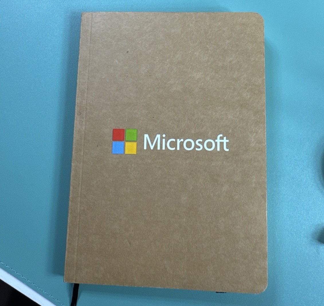 Microsoft Logo Journal Rules Notebook 5×7 Built In Bookmark