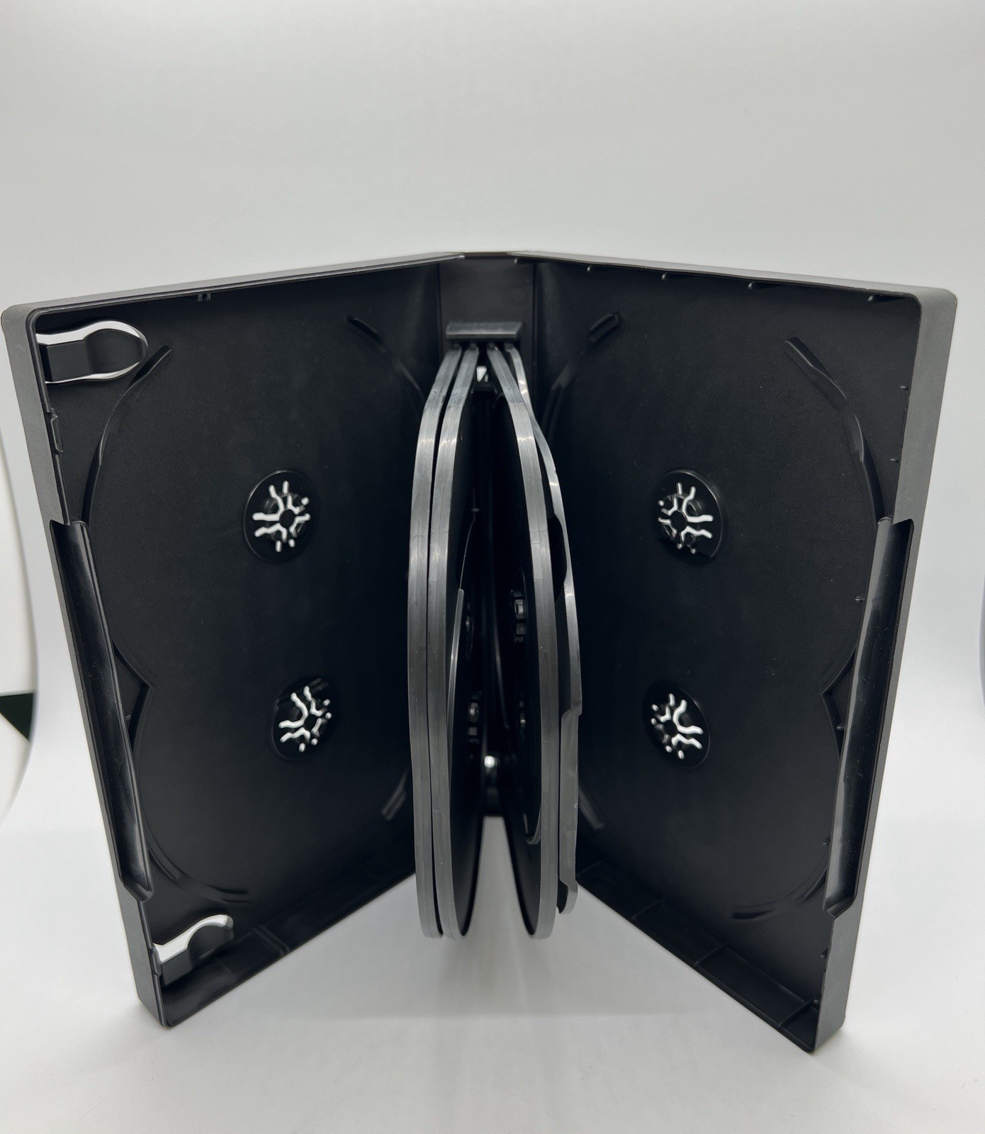 ONE NEW TOP QUALITY 1.25″ MULTI-11 DISC DVD CASE, BLACK, 8” EXTRA LONG, DH11-L