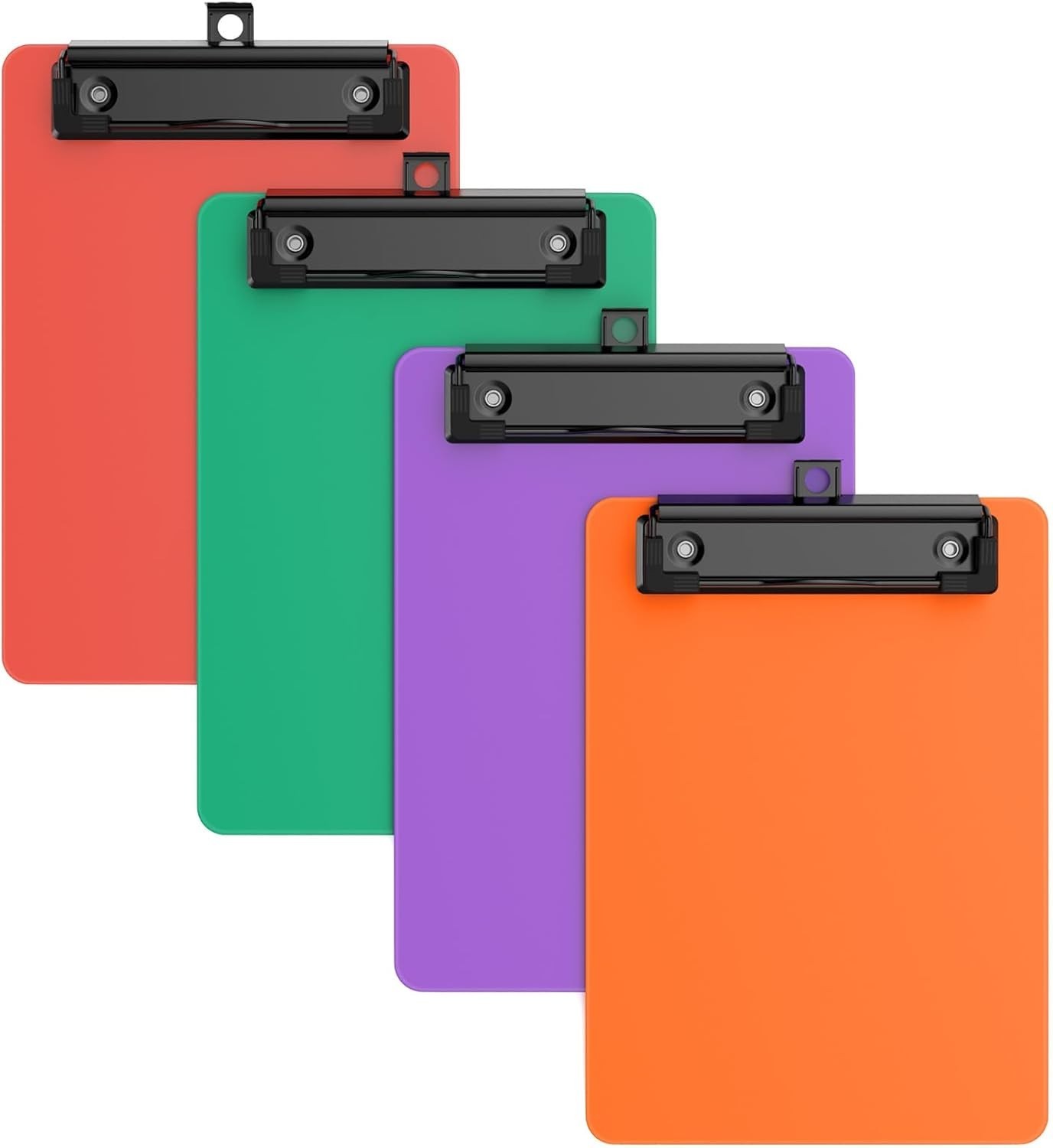 Zoenley 4 Pack Mini Clipboard 5×7″ Low Profile Clip School Office