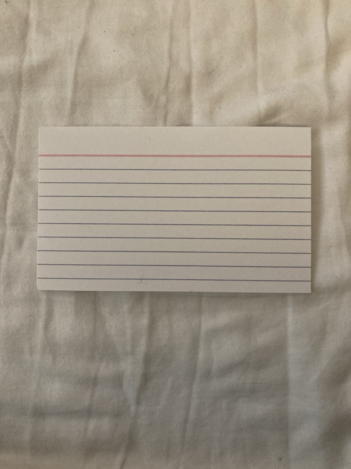 Unbranded 3×5 inch Ruled Index Cards – White | 1 Index Card Only