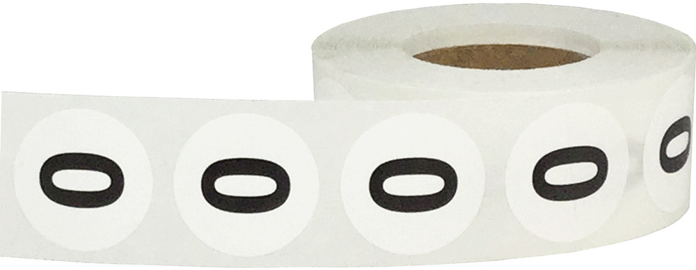 Number Stickers | 0.75″ Inch Round | 500 Pack | Pick One from 0 – 50