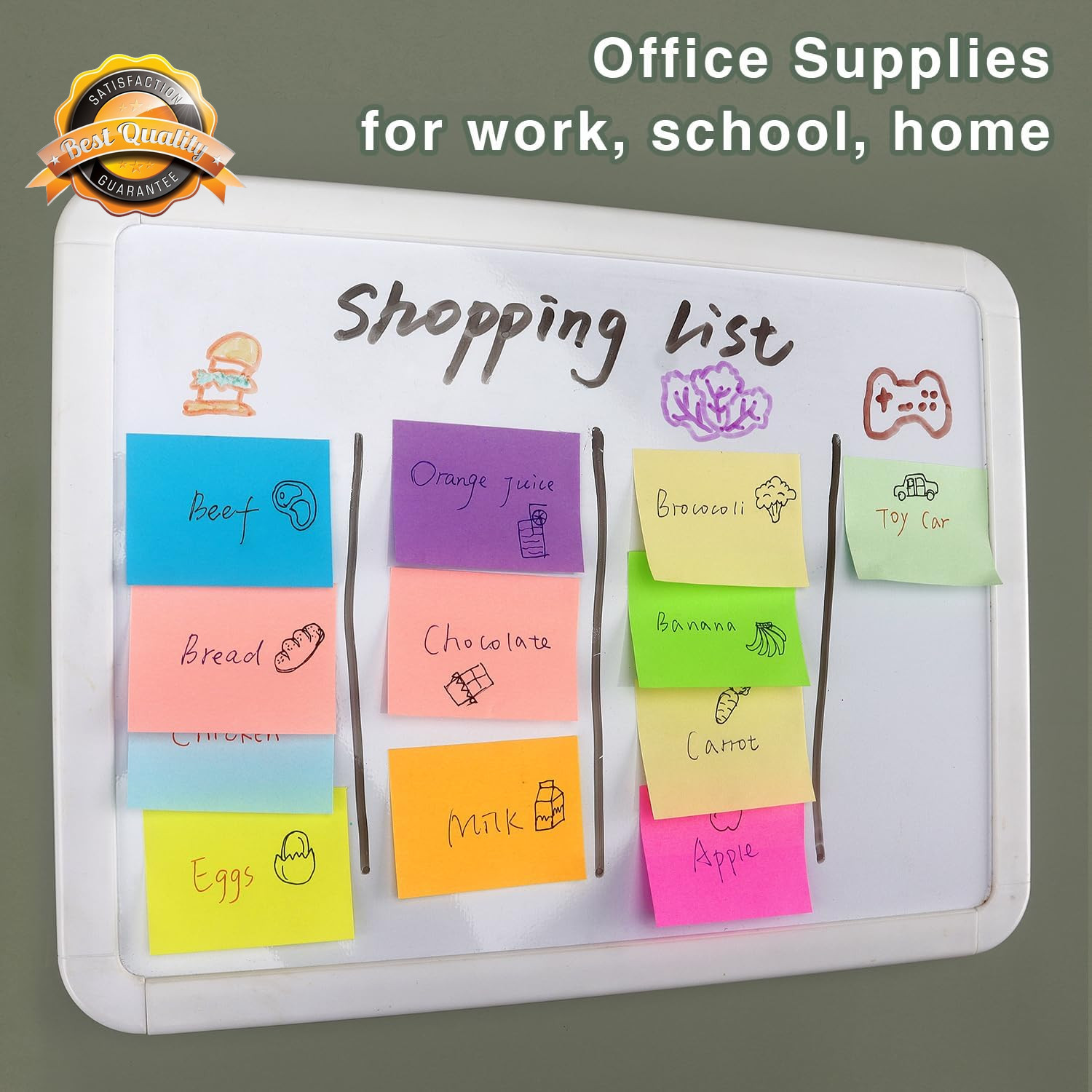 Sticky Notes 1.5 x 2 Inch 20 Pads 100 Sheets Multi Color 10 Pack