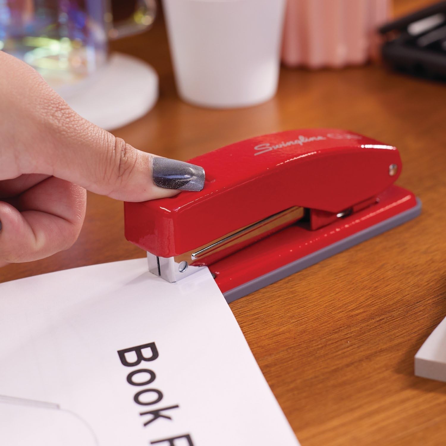 Compact Desktop Stapler Metal 20 Sheet Capacity Office Paper Fastener Tool USNew