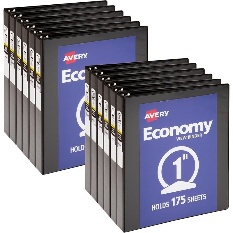Sturdy 1 Inch Binder 3 Ring Nonstick PVC Free Material Holds 175 Sheets New