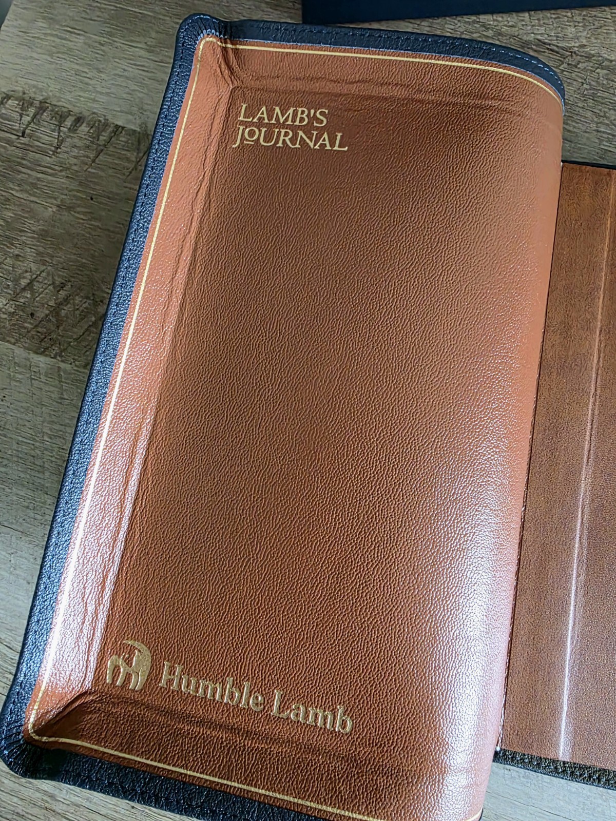Humble Lamb Lamb’s Journal Sahara Blue Full-Grain Goatskin Leather, Illustrated