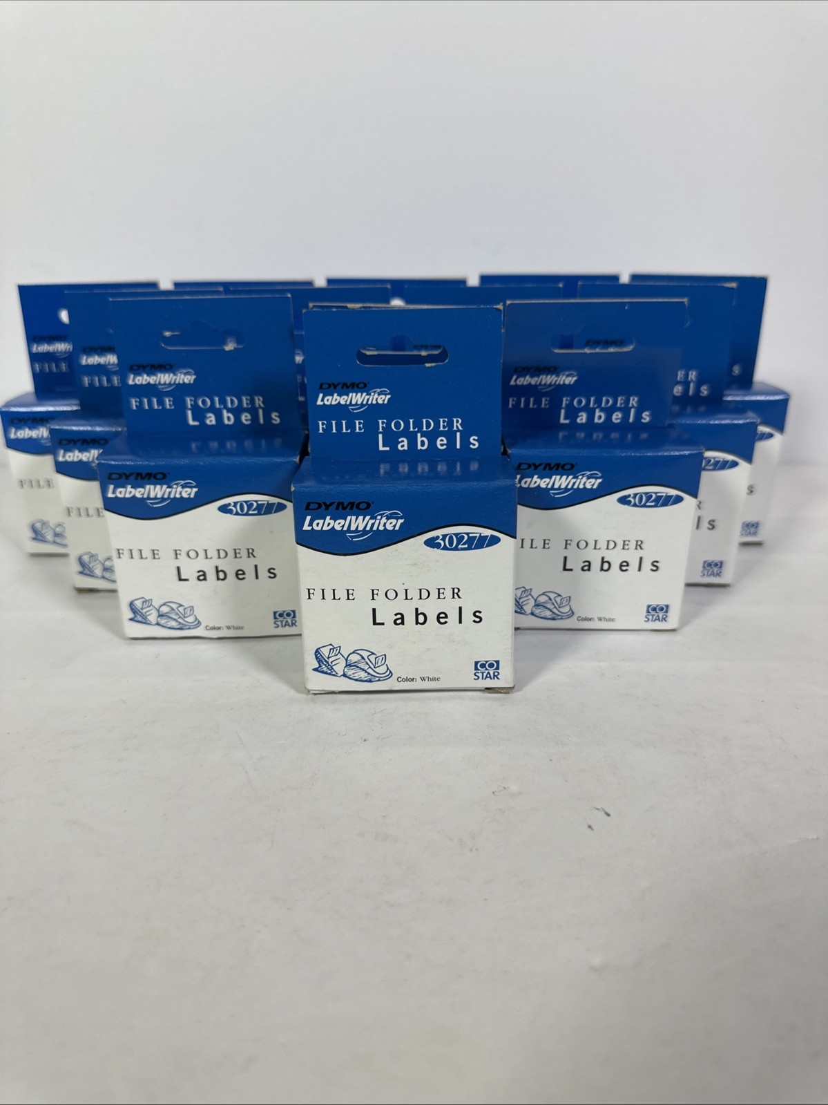 Lot of 13 Dymo File Folder Labels 30277 9/16″ x 3-7/16″ Thermal Printer Roll