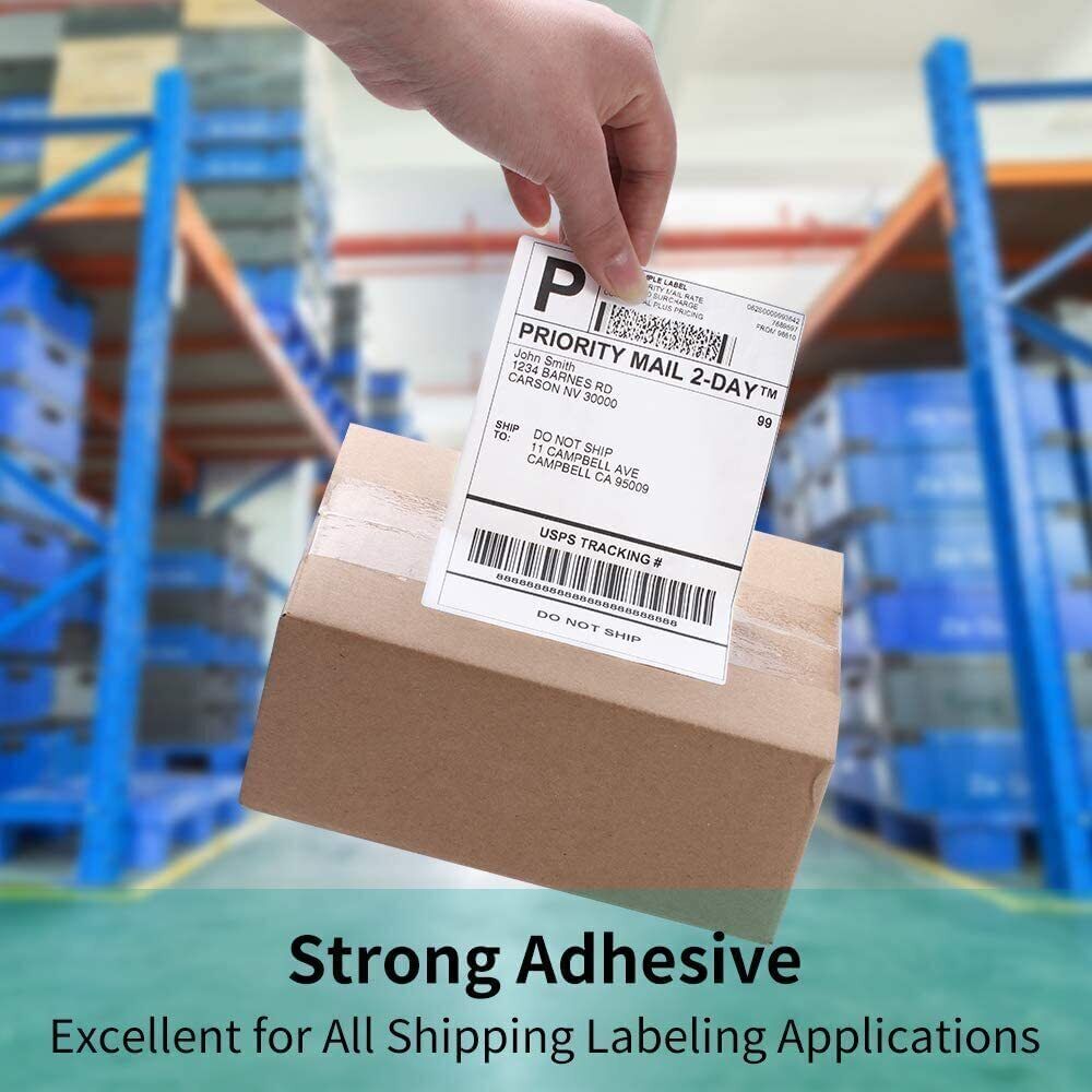 1000 labels 4×6 Fanfold Direct Thermal Shipping Labels Perforated Zebra & Rollo