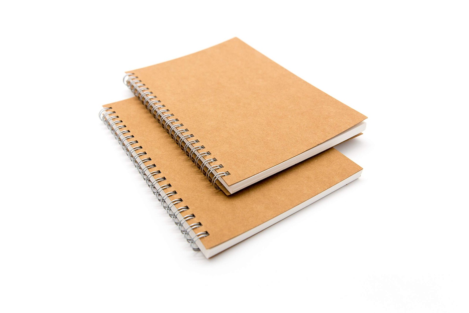 DSTELIN Blank Spiral Notebook, 6-Pack, Soft Cover, Sketch Book, 100 BROWN