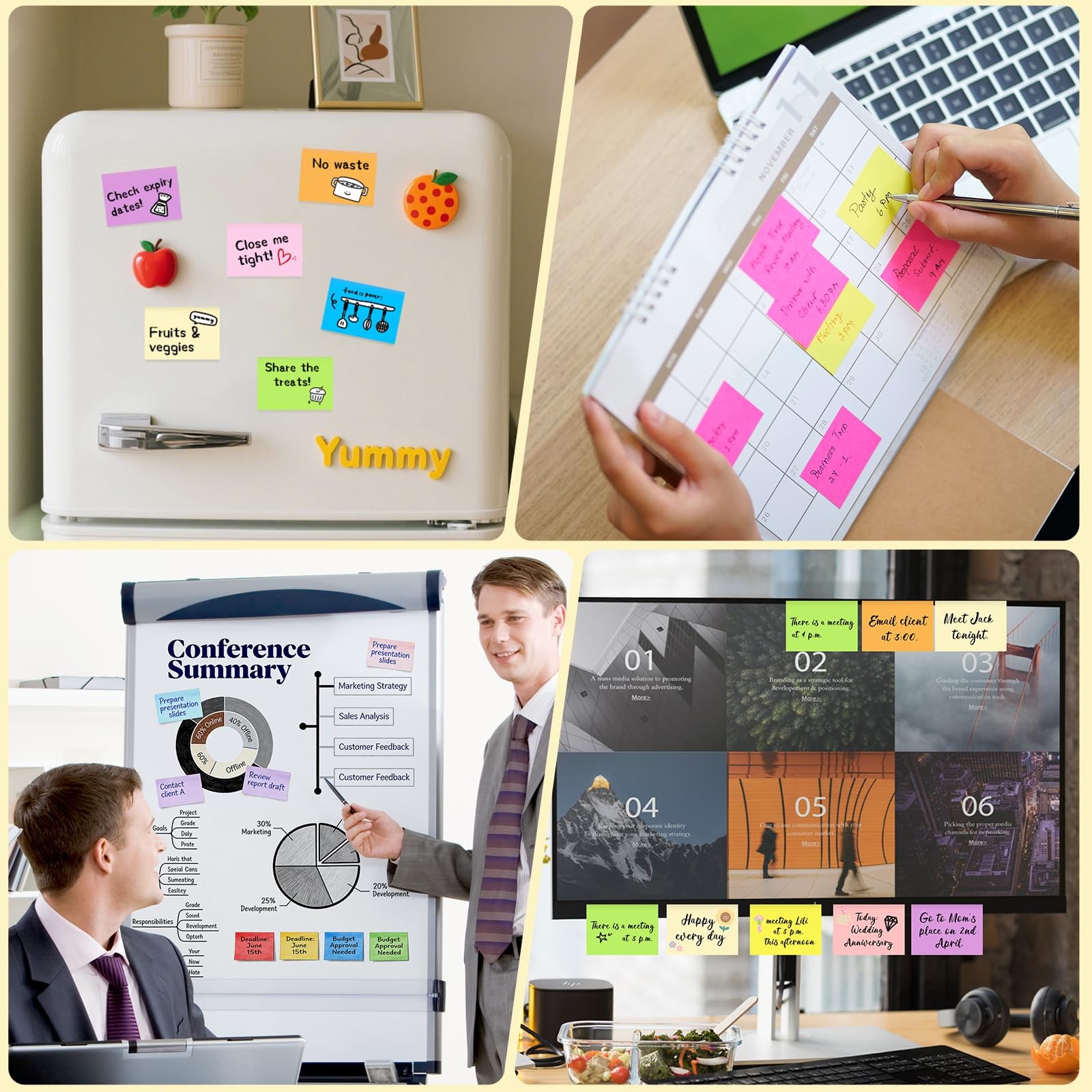 (60 Pack) Sticky Notes 1.5×2 Inches, 12 Bright Colors Self-Stick Note Pads Pr…