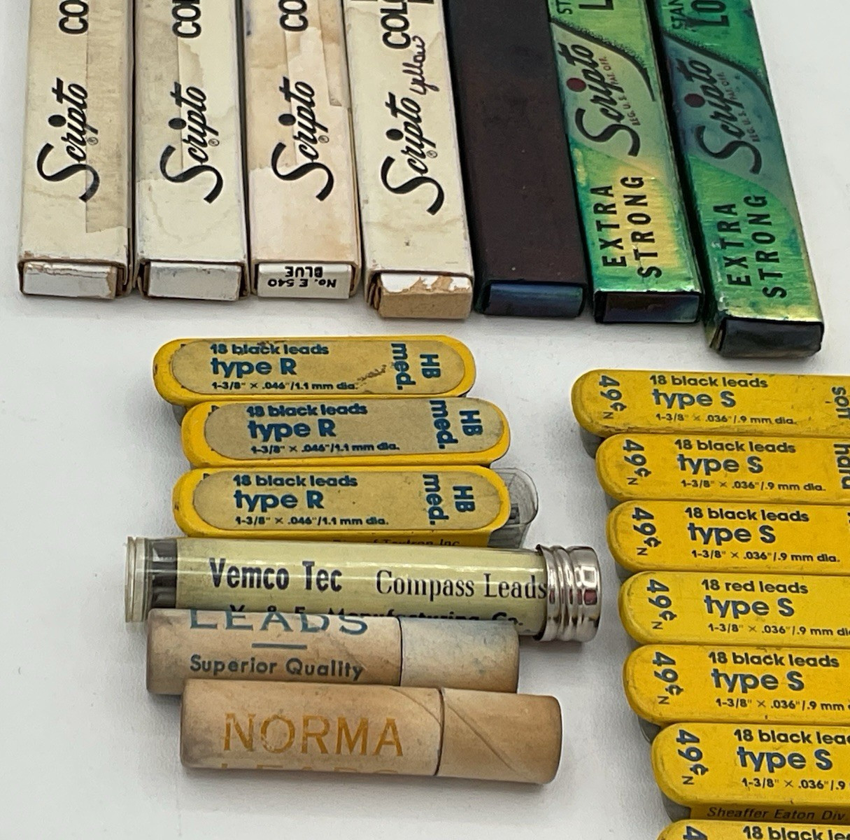 Pencil Leads Mixed Lot Of 21 Scripto Sheaffer Vemco VINTAGE Fast Free Shipping!
