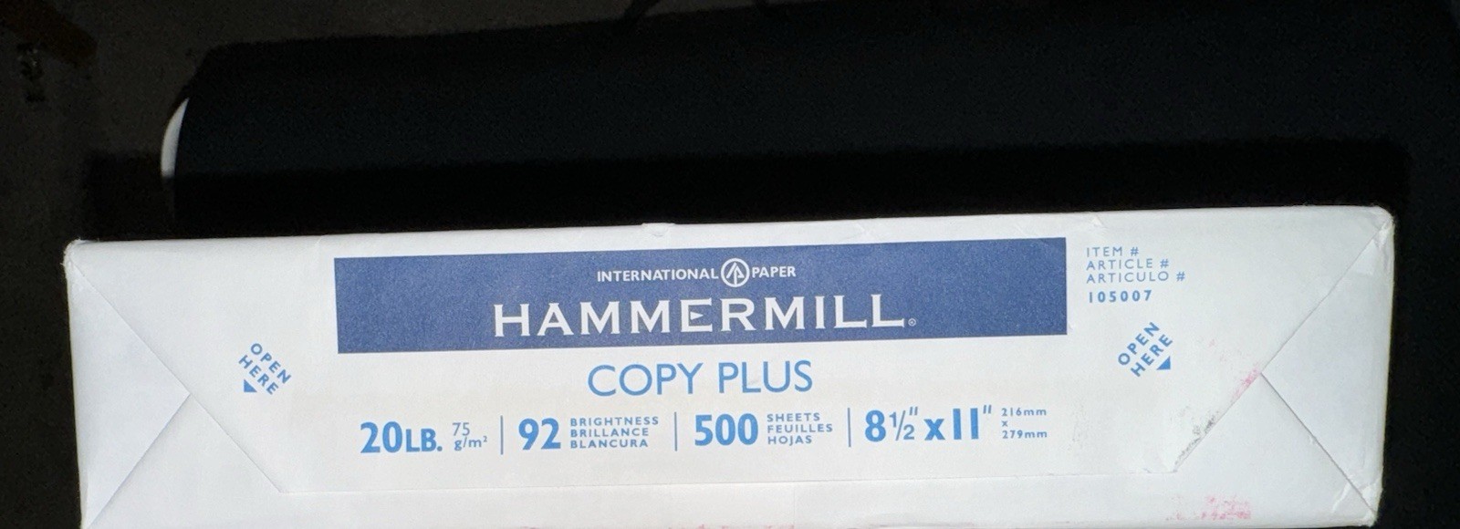 Hammermill Paper 1 Ream: Copy Print 20 lb 92 B. 500 Sheets 216 x279 mm 8.5 x 11
