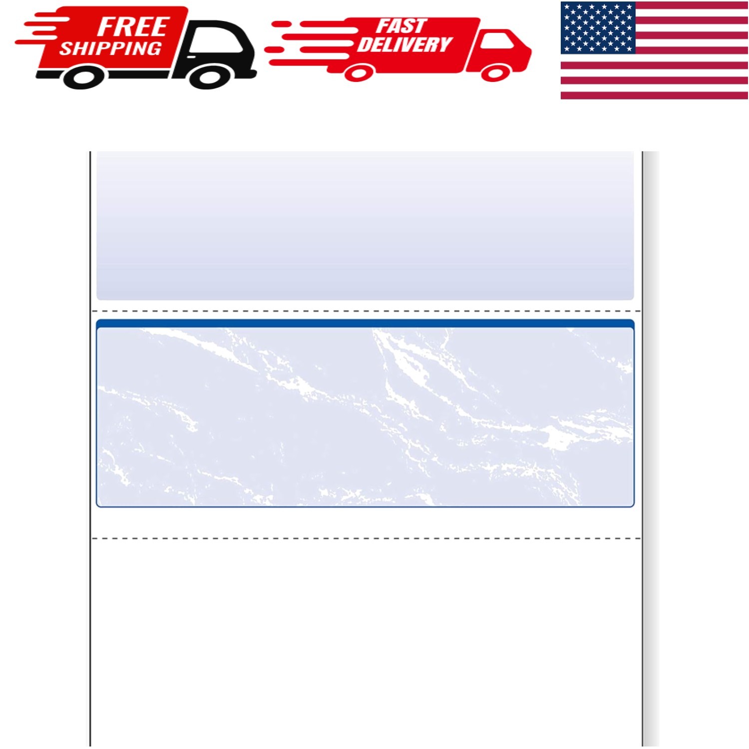 Blue Marble Business Checks – 11 Security Features, 500 Pack for Safety