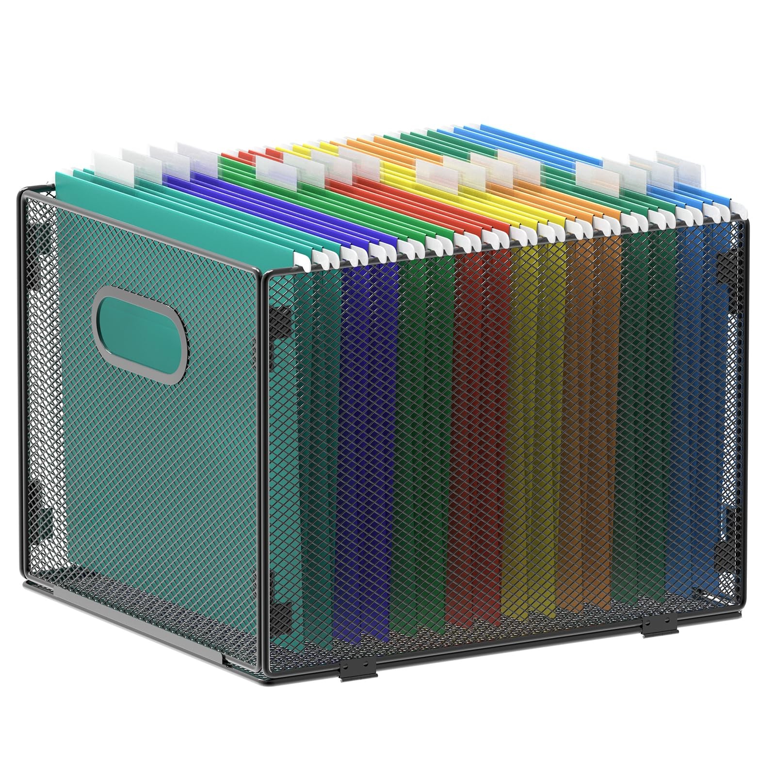 Hanging File Organizer – Mesh Folder Storage Box for Letter Size Files