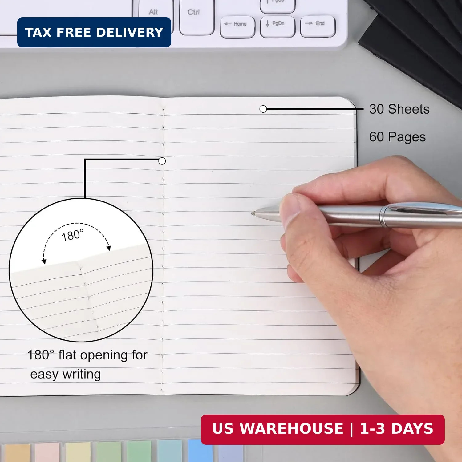 LABUK 12pcs Pocket Notebook 3.5 x 5.5in, Lined Small Notebooks, Black Softcover