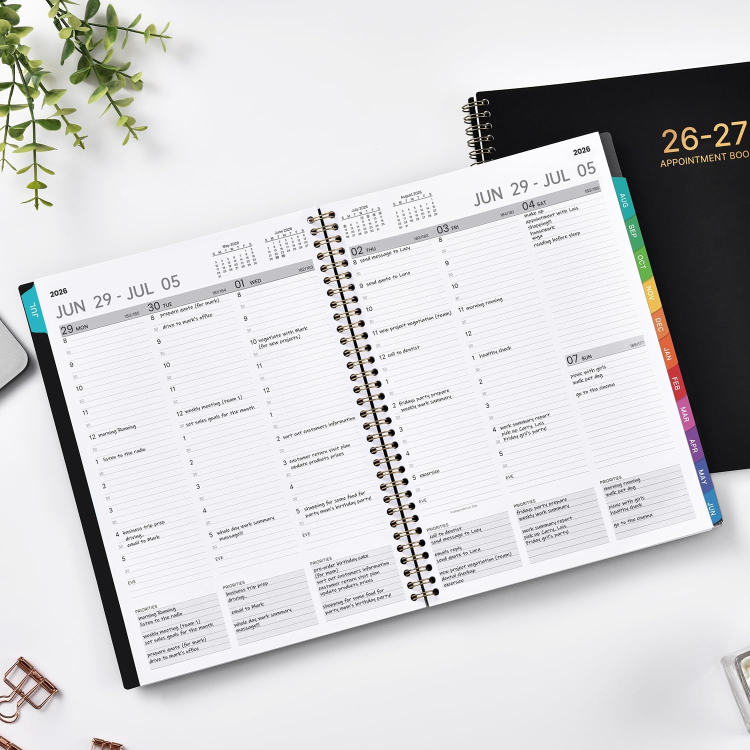 Appointment Book 2026-2027 – Planner 2026-2027, 9″ x 11″, July 2026 – June 2027,