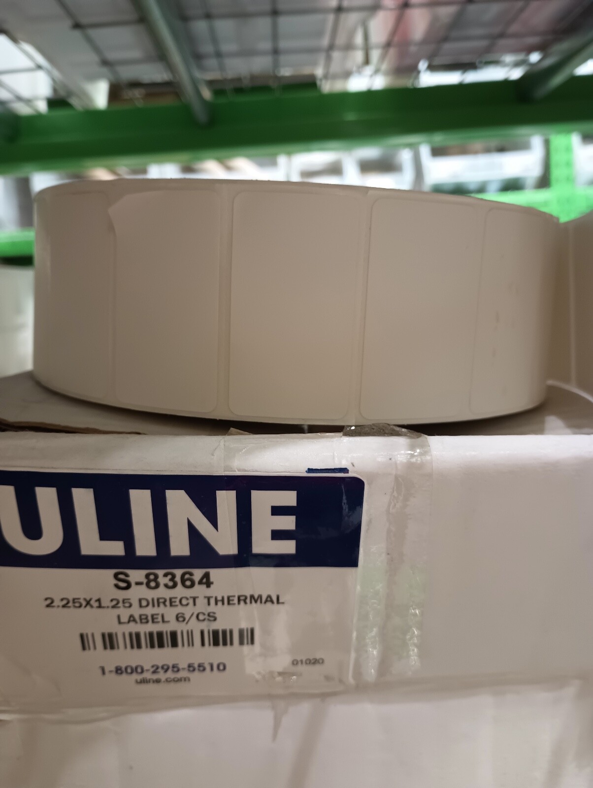 Case of 6 Rolls/4400 Labels Per Roll ULine 2 1/4″ x 1 1/4″ Labels