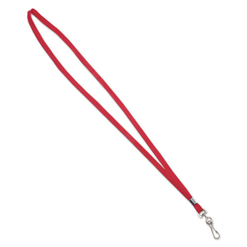 Advantus 75425 36″ Long Metal J-Hook Fastener Deluxe Lanyards – Red (24/BX) New