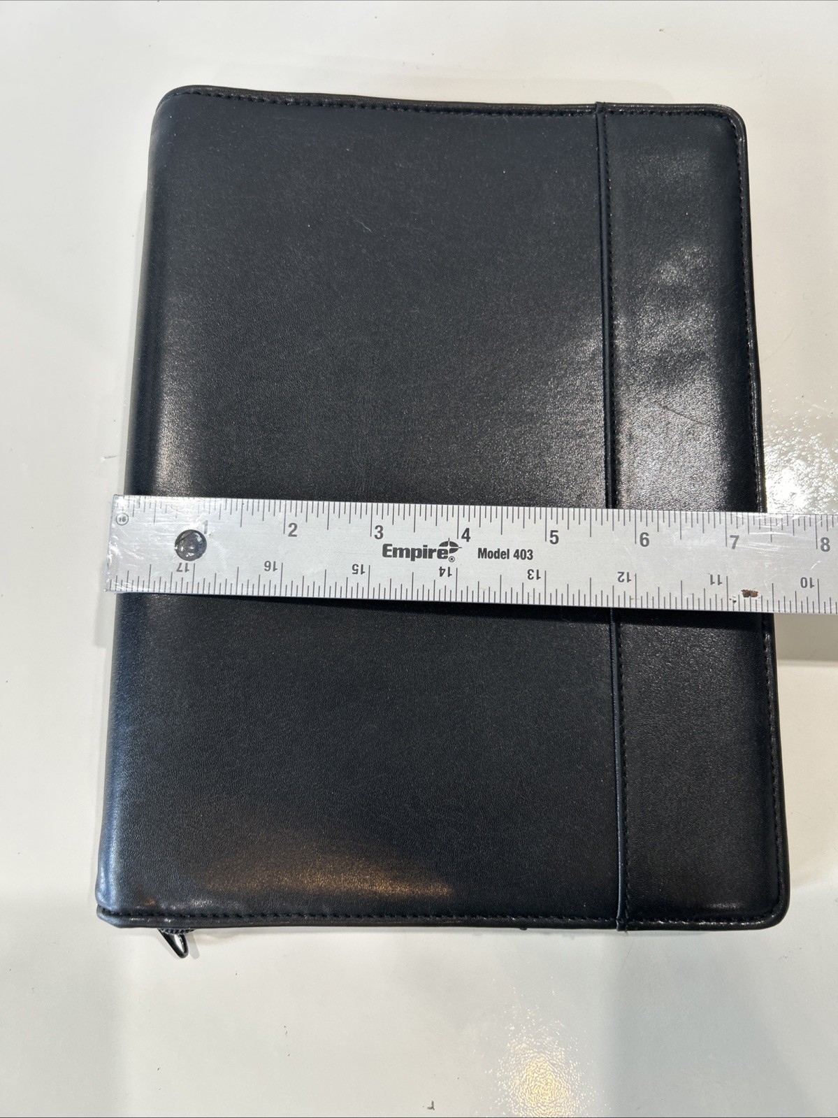 Vintage 80s Day Runner Planner 3 Ring Organizer Black Zip Around 10”x 8”