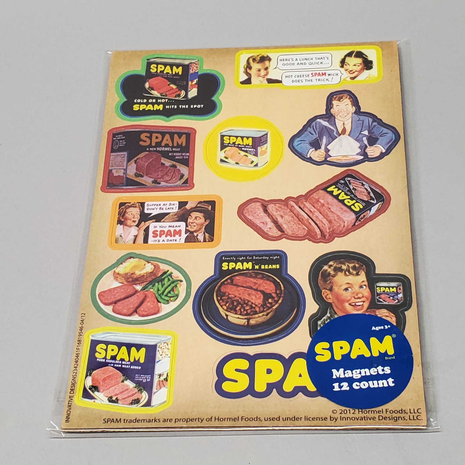 Lot 5 NEW Retro 1950s Style SPAM Writing Journals Magnet Set Retro Hormel Foods