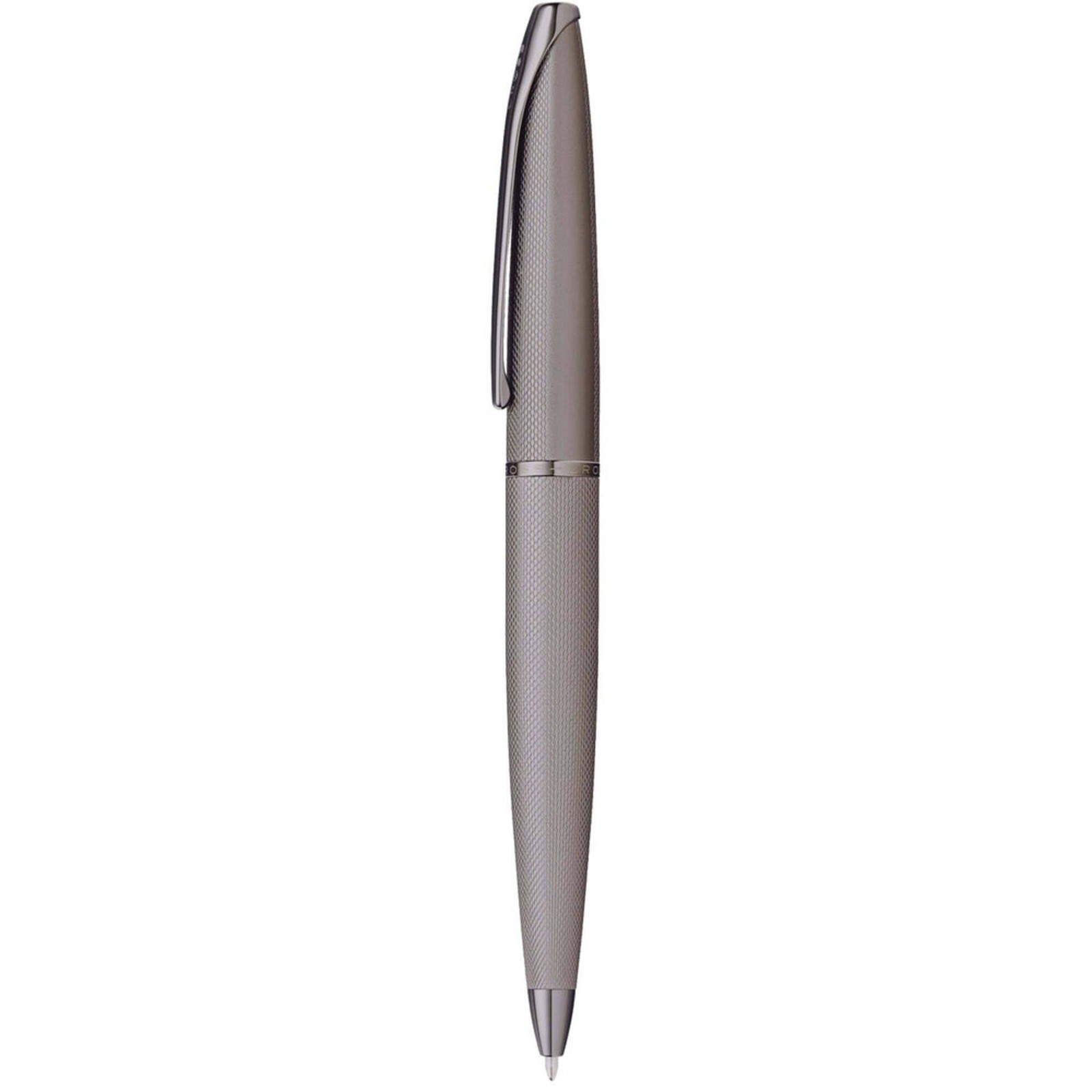 Cross Ballpoint Pen ATX Sandblasted Titanium Grey PVD Diamond Pattern 882-46
