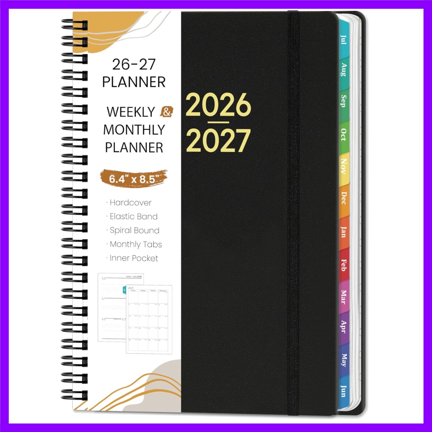 Planner 2026-2027 – Planner 2026-2027 Weekly and Monthly from Jul. 2026 – Jun. 2