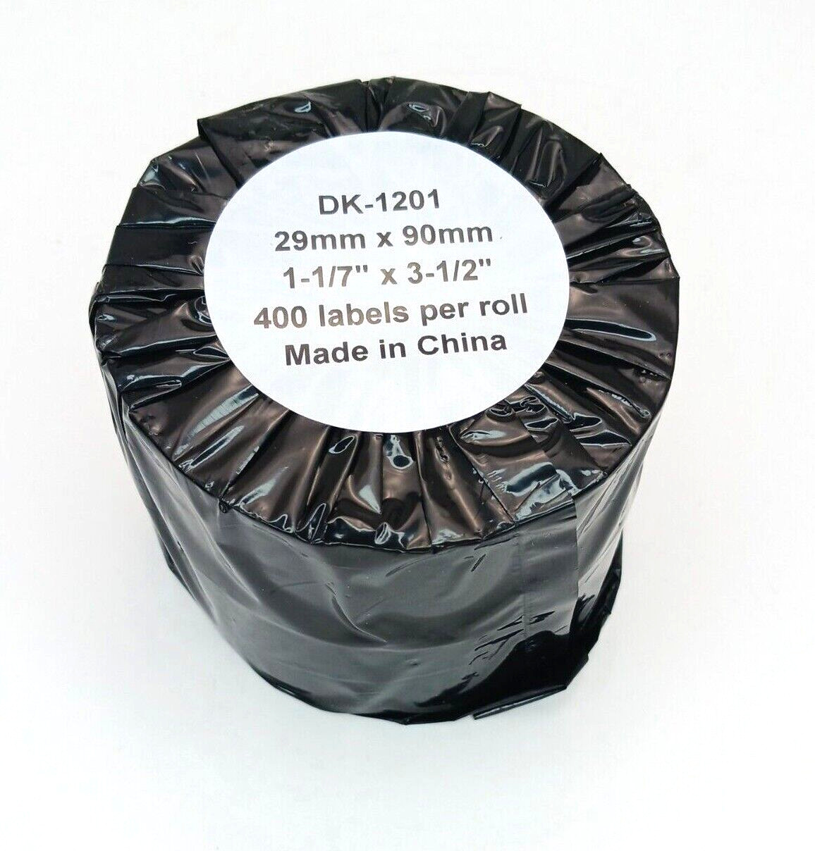 2 Rolls DK-1201 Brother-Compatible Labels, 400 per Roll, 1-1/7″x3-1/2″ (28x90mm)