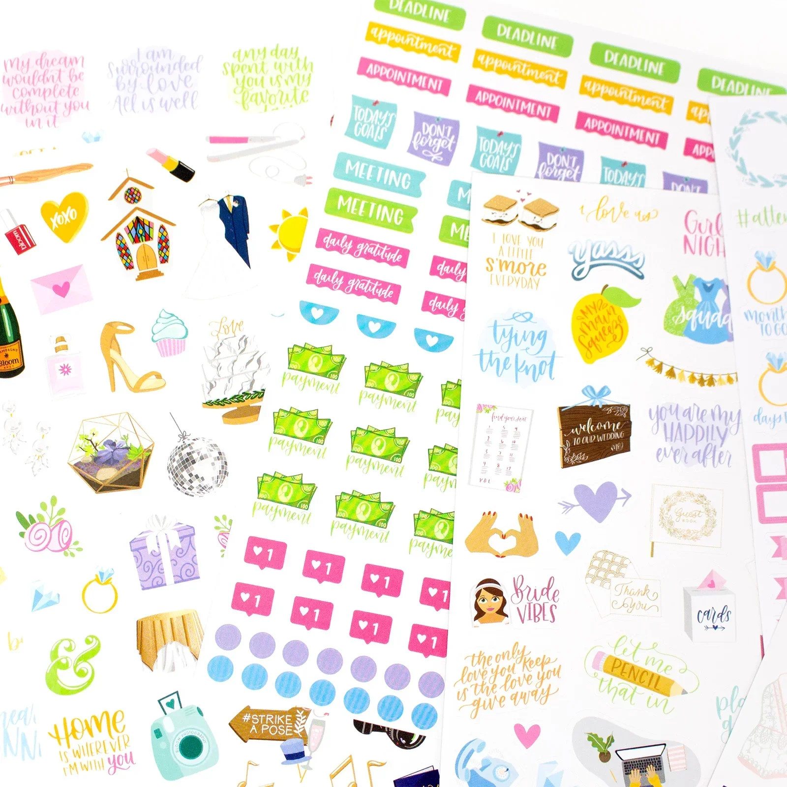 bloom daily planners Planner Sticker Pack, Wedding Planning