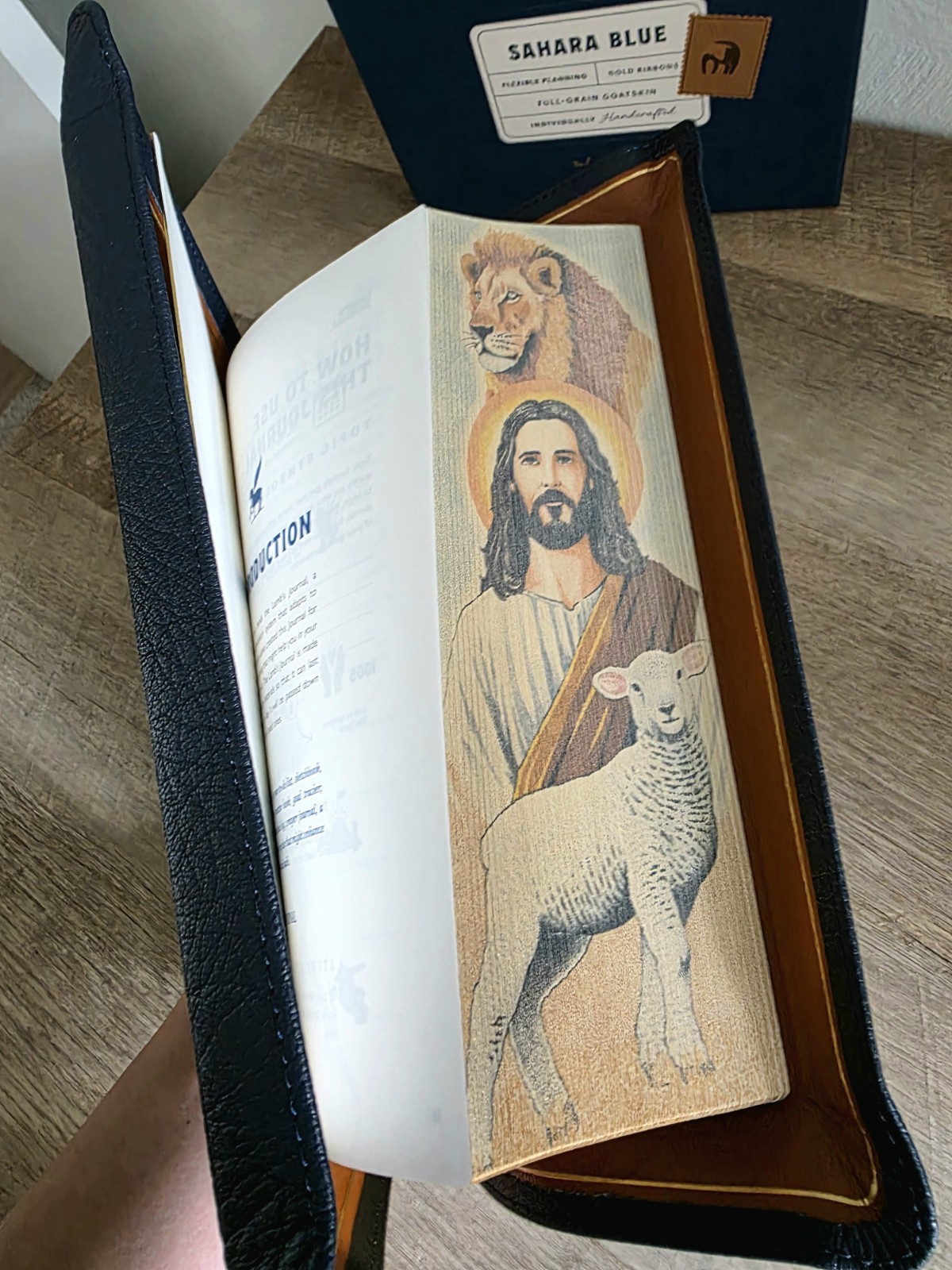 Humble Lamb Lamb’s Journal Sahara Blue Full-Grain Goatskin Leather, Illustrated
