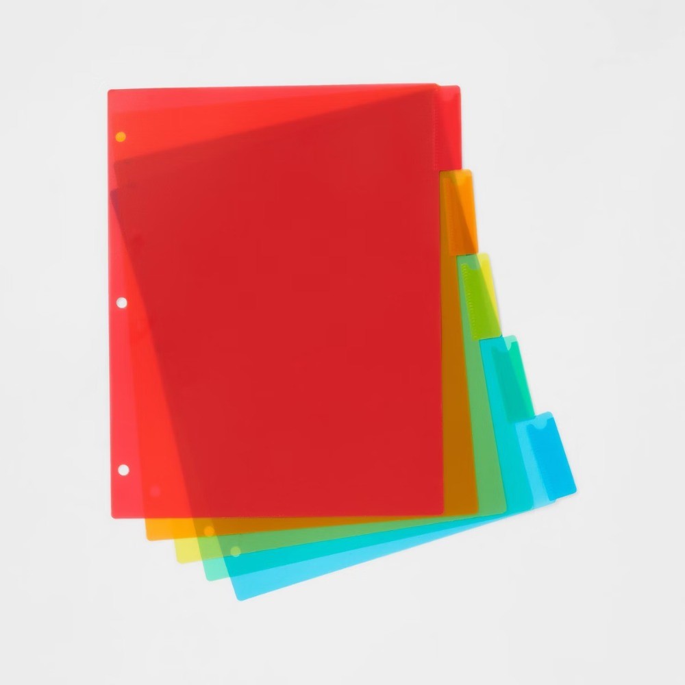 8ct Plastic Letter Index Dividers