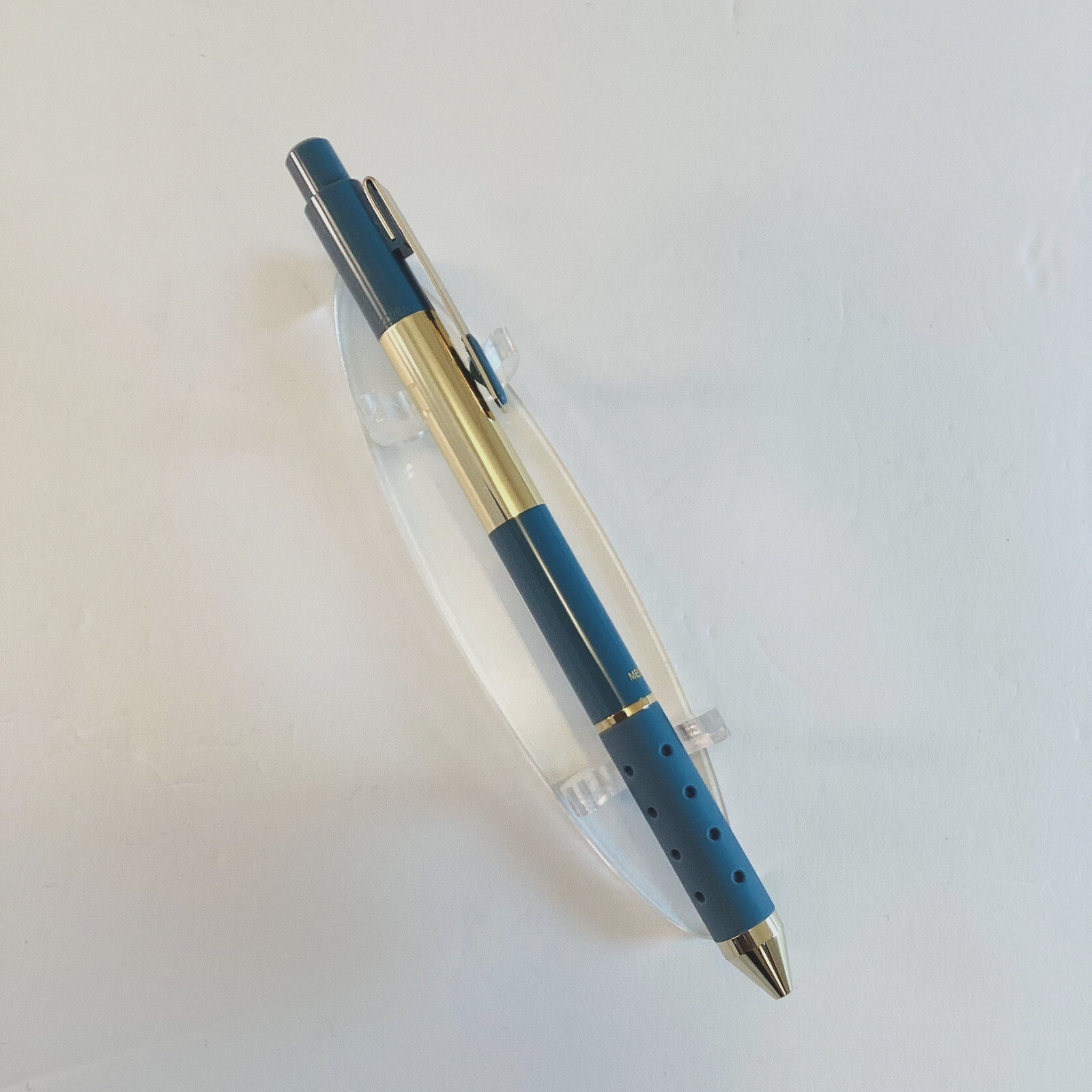 NEW TUL Pen Gel Metallic Ink BLUE Ink Blue Gold Barrel Print Limited Edition 0.8