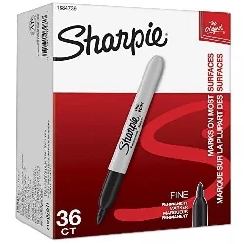 NEW 36 Count Sharpie Black Fine Point Permanent Markers – FAST FREE SHIPPING