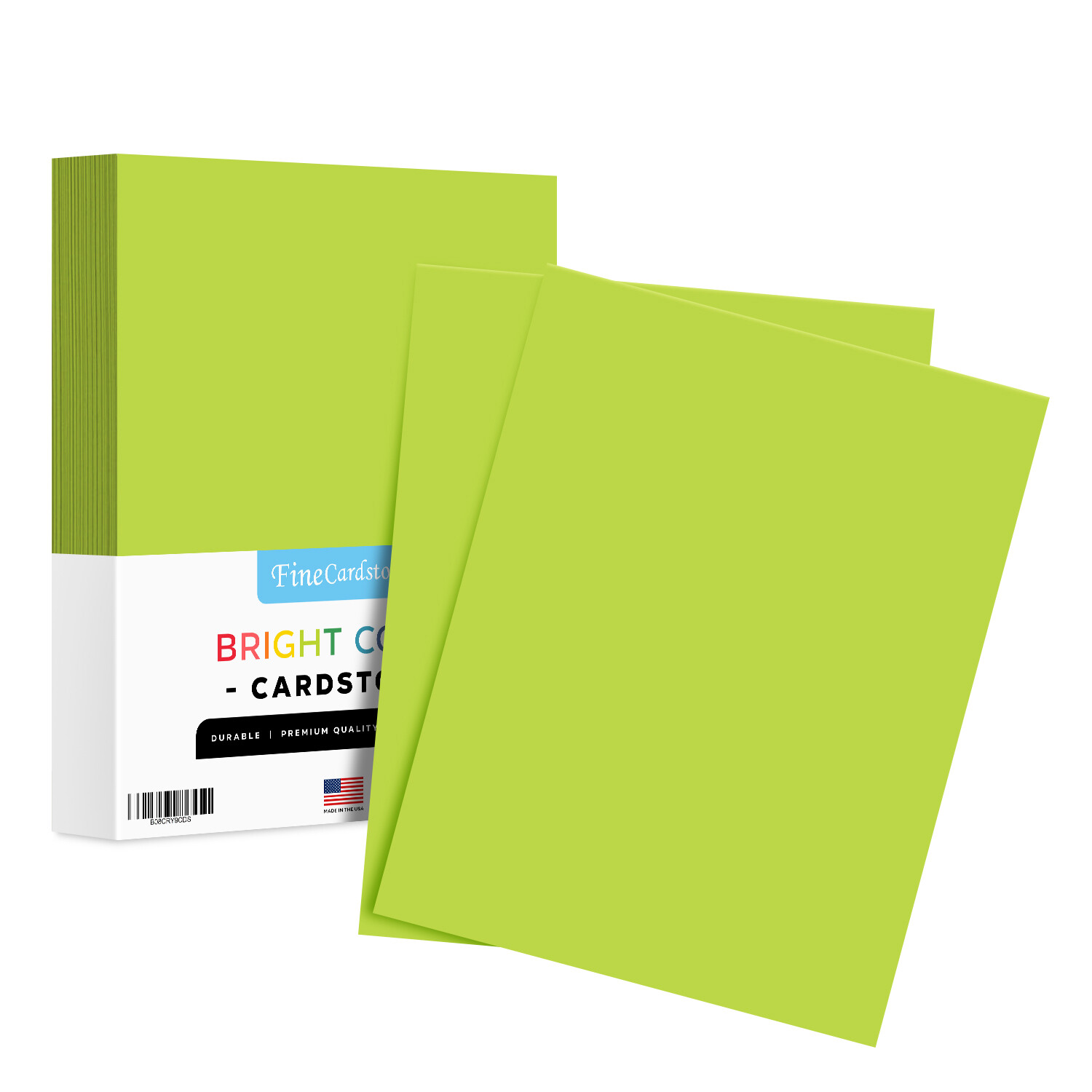Light Green Bright Color Cardstock, 65lb Cover (176GSM), 8.5 x 11, 250 Sheets