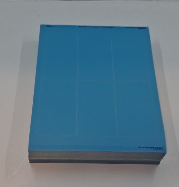 1350 Avery 2″ x 4.5″ Rectangle Labels 225 Sheet Bright Blue Paper Presta T00-1XS