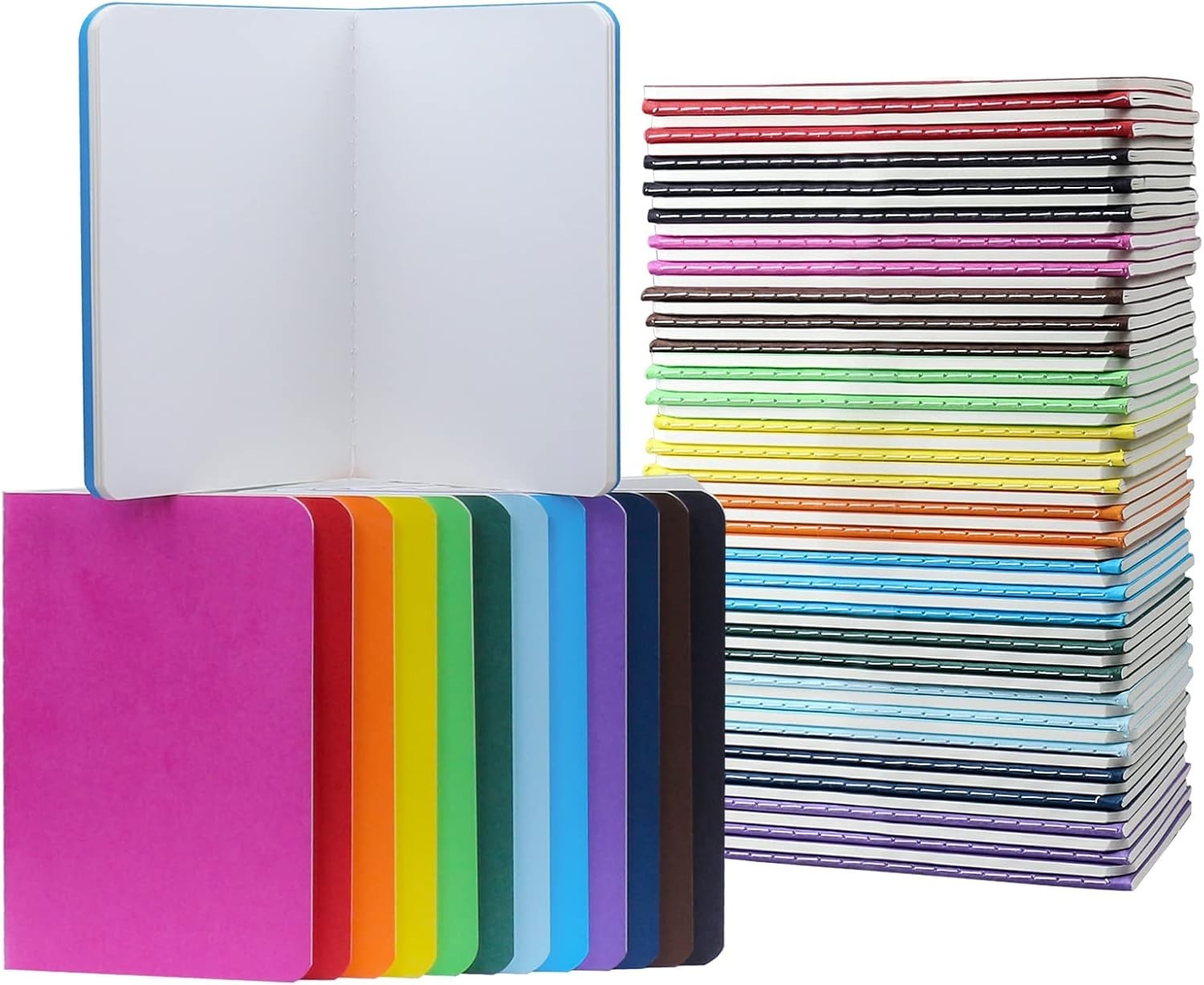 60 Pack Mini Notebooks 3.5×5.5 In,Mini Journals Memo Notepads for kids, Small…