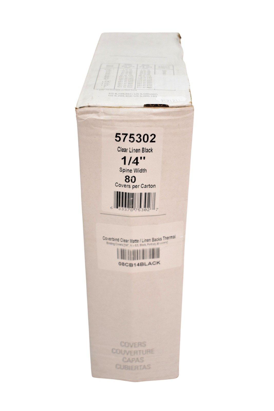 Coverbind Clear Matte Linen Backs Thermal Binding Covers 1/4in 11×8.5 80 Pack