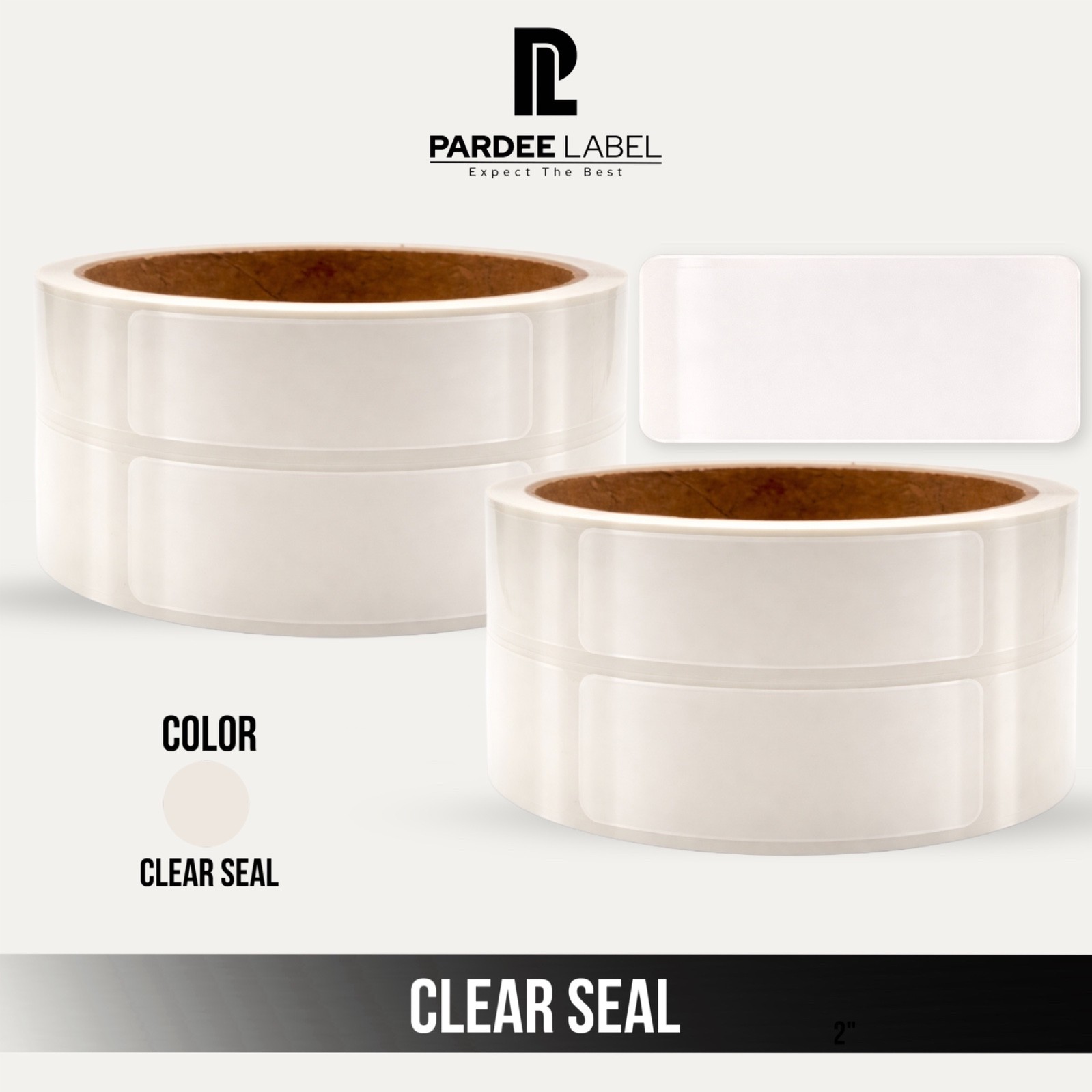 Clear Seal Labels 3/4″ x 2-3/4″ Transparent Stickers 250/Roll