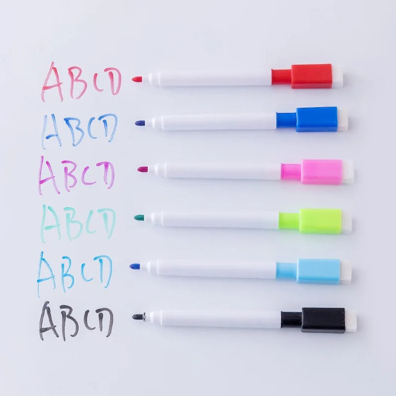 8Pcs Dry Erase Whiteboard Markers Chisel Tip Low Odor School Office Set