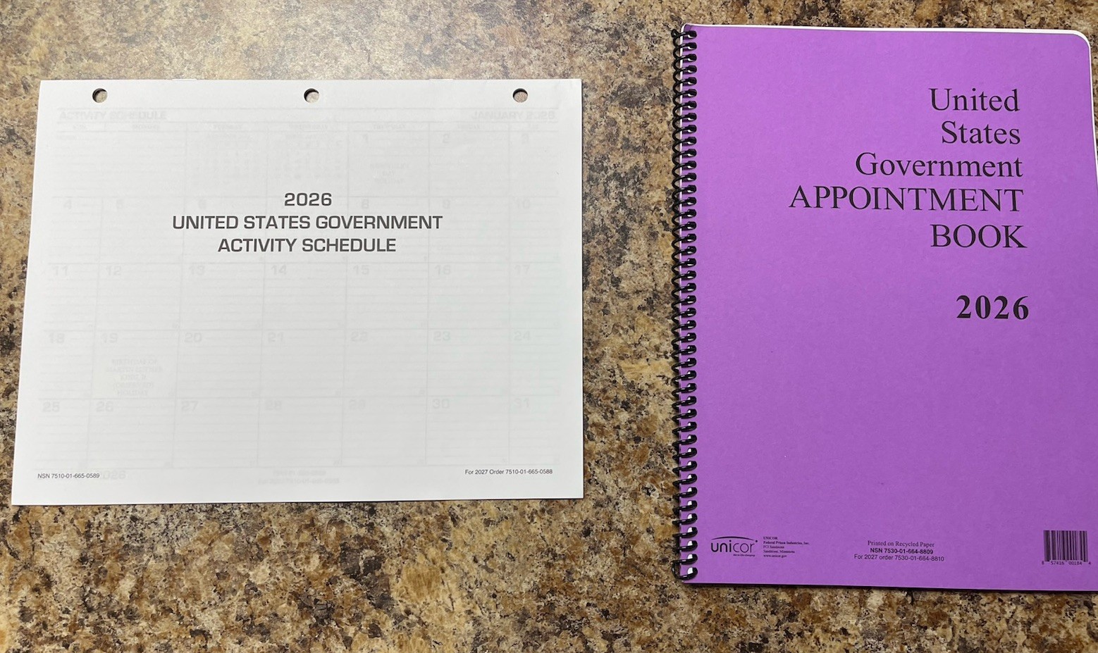 2026 United States Government Appointment Book and Activity Schedule