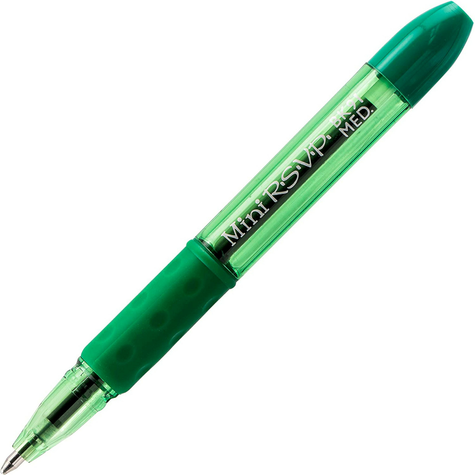 BULK NEW 100-pcs Pentel RSVP MINI Ballpoint Pens GREEN INK 1.0mm BK91MND-D