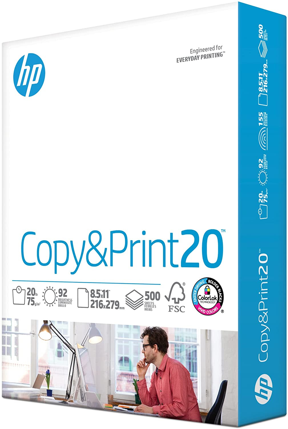 HP Printer Paper | 8.5 X 11 Paper | Copy &Print 20 Lb | 1 Ream Case – 500 Sheets