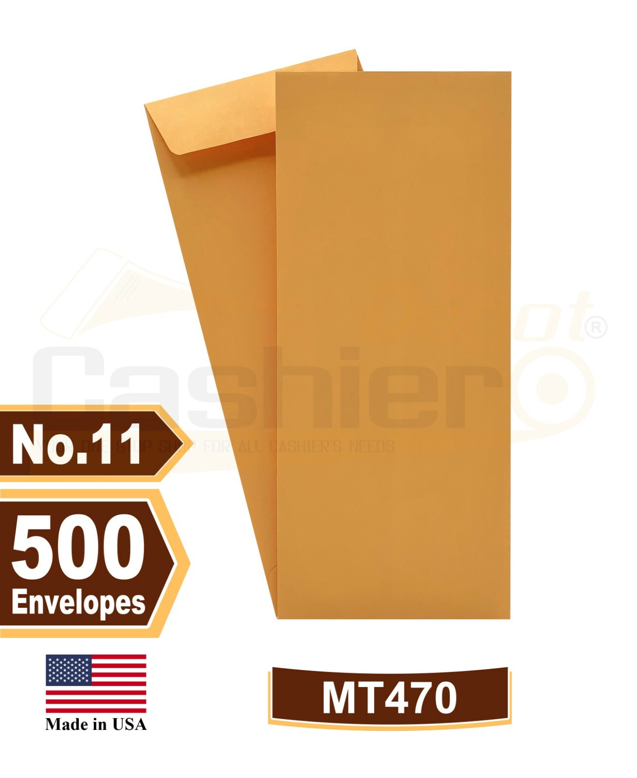 #11 Policy Envelope (Open End), 4 1/2″ X 10 3/8″, Premium 24lb. Kraft, 500/Box