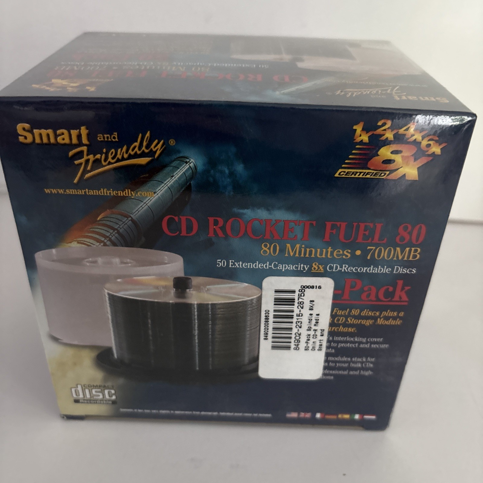 Rocket Fuel 80 Blank Recordable CD CD-R – 50 PACK – NEW – Free Shipping