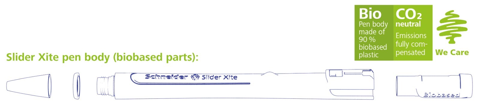 Schneider Slider Xite XB, 1.4mm Extra Bold, Black Pen, 90% Biobased, #133203