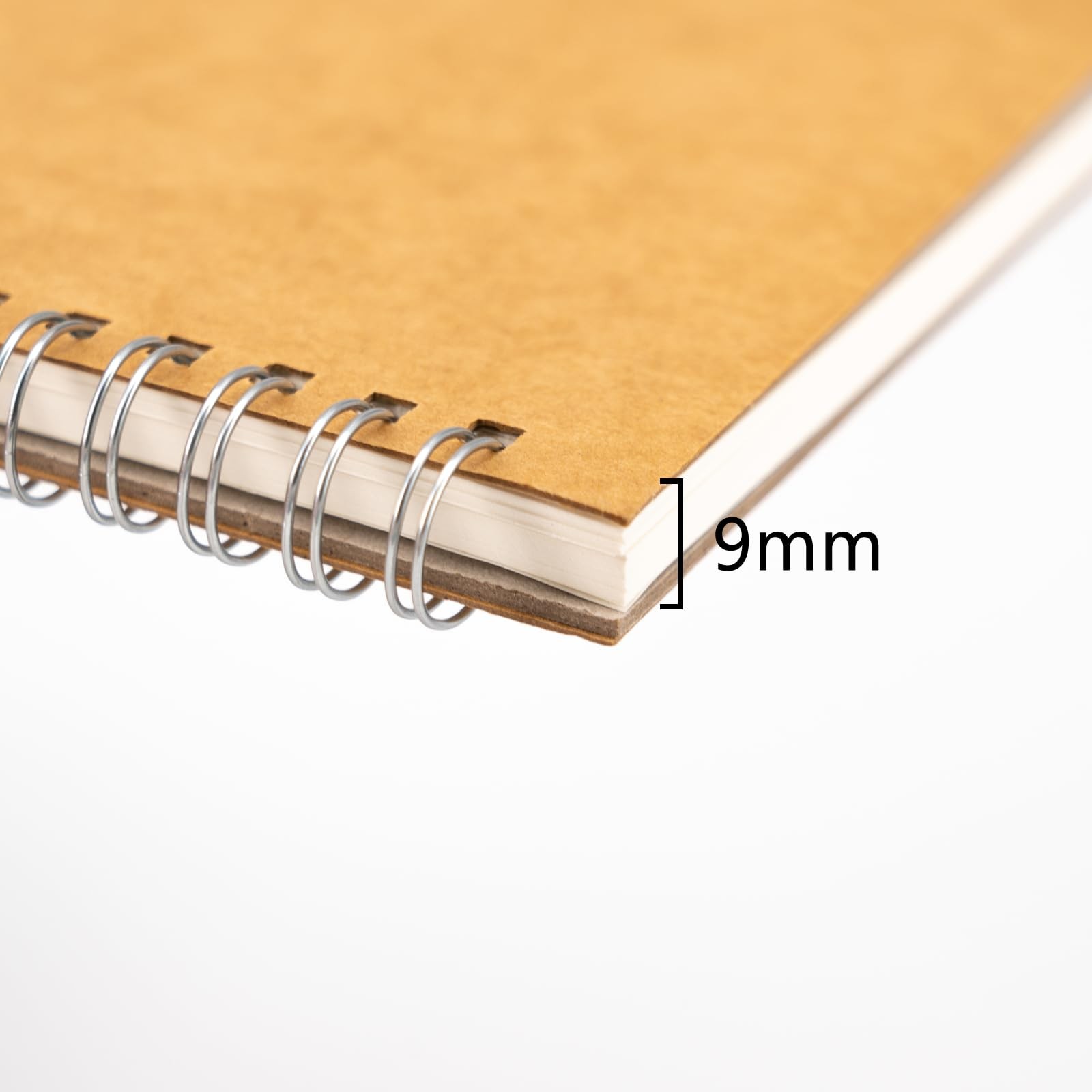 DSTELIN 10 inch x 7.5 inch, 100GSM, Blank Spiral Notebook, 1-Pack, Soft Brown