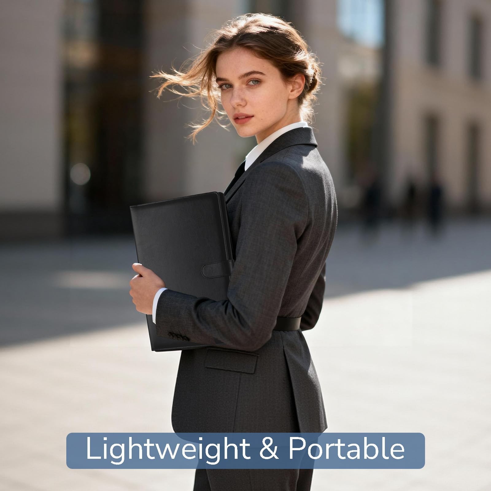 Professional Padfolio with Clipboard, Faux Leather Portfolio Folder Binder Legal