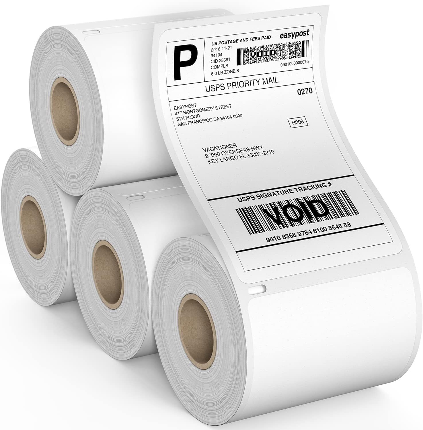 4×6 Compatible Dymo 4XL 1744907 Thermal Shipping Postage Labels 220/Roll 4 Rolls