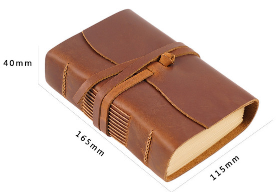 Writing notes Notebook sketchbook Diary Notepad handmade cow leather coffee Q290