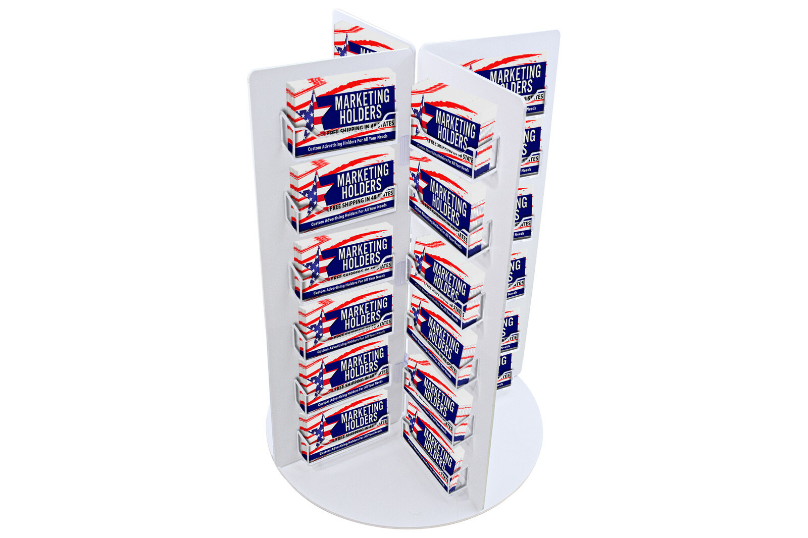 48 Pocket Rotating Countertop Organizer Display Premium Acrylic Spinning Stands